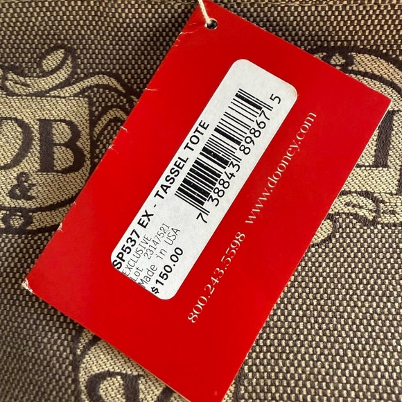 NWT Vintage Dooney & Bourke Tassel Tote Bag - Picture 5 of 8